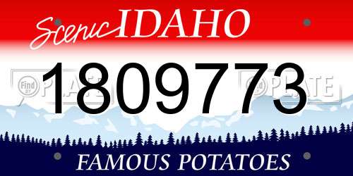 1809773 Idaho License Plate