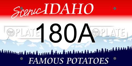180A Idaho License Plate