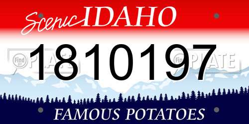 1810197 Idaho License Plate
