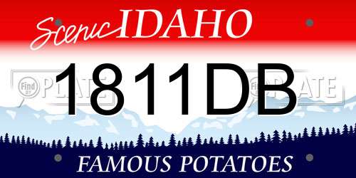 1811DB Idaho License Plate
