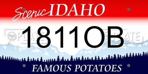 1811OB Idaho License Plate