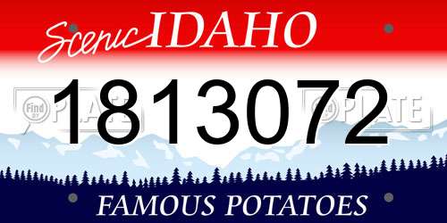 1813072 Idaho License Plate