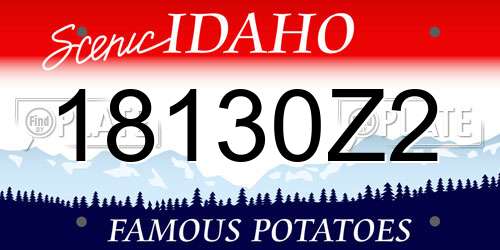 18130Z2 Idaho License Plate