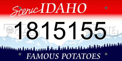 1815155 Idaho License Plate