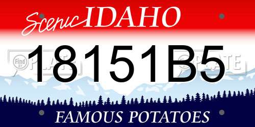 18151B5 Idaho License Plate