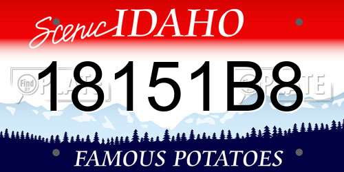 18151B8 Idaho License Plate