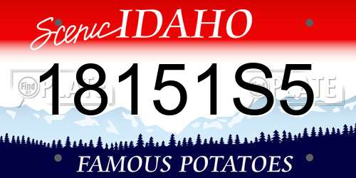 18151S5 Idaho License Plate