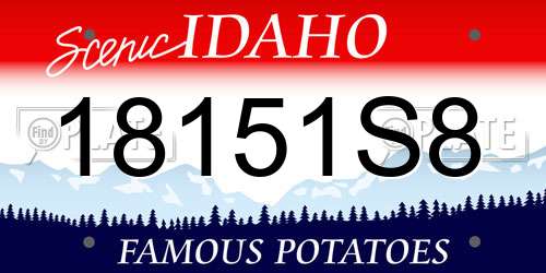 18151S8 Idaho License Plate
