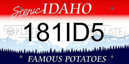 181ID5 Idaho License Plate