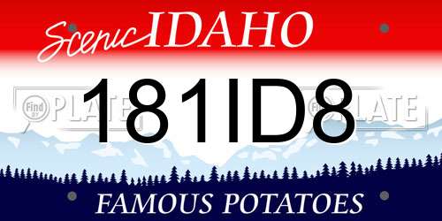 181ID8 Idaho License Plate