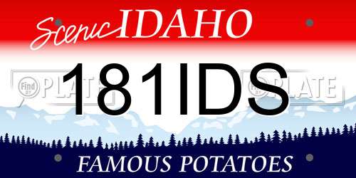 181IDS Idaho License Plate