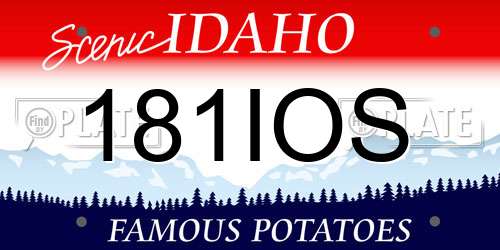 181IOS Idaho License Plate
