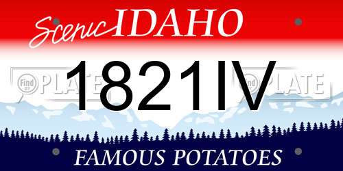 1821IV Idaho License Plate