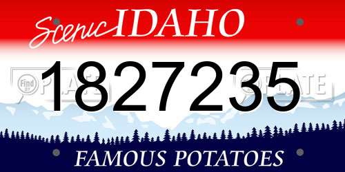 1827235 Idaho License Plate