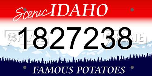 1827238 Idaho License Plate