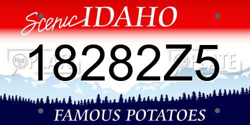 18282Z5 Idaho License Plate