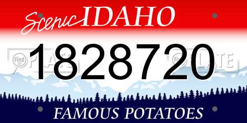 1828720 Idaho License Plate