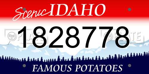 1828778 Idaho License Plate