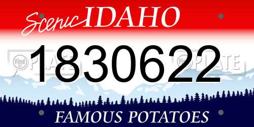 1830622 Idaho License Plate