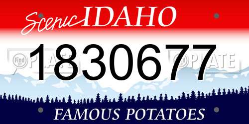 1830677 Idaho License Plate