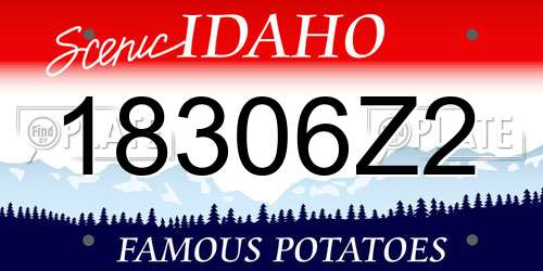 18306Z2 Idaho License Plate
