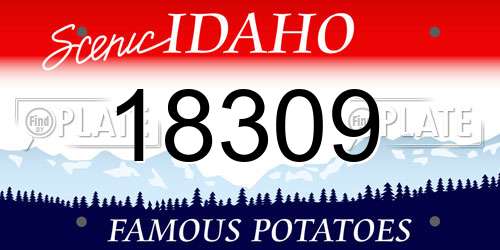 18309 Idaho License Plate