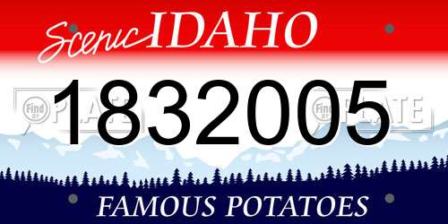 1832005 Idaho License Plate
