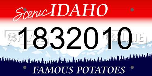 1832010 Idaho License Plate