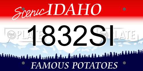 1832SI Idaho License Plate