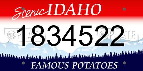 1834522 Idaho License Plate