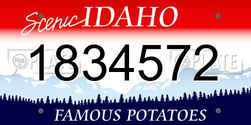 1834572 Idaho License Plate