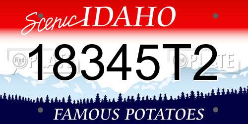 18345T2 Idaho License Plate
