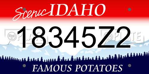 18345Z2 Idaho License Plate