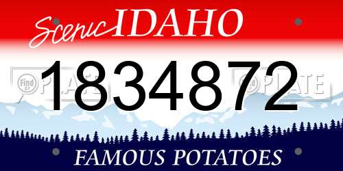 1834872 Idaho License Plate