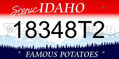 18348T2 Idaho License Plate