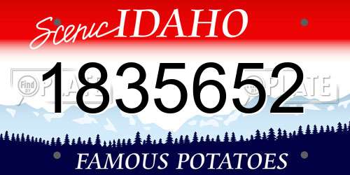 1835652 Idaho License Plate