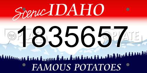 1835657 Idaho License Plate