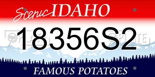 18356S2 Idaho License Plate