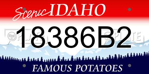 18386B2 Idaho License Plate