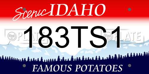 183TS1 Idaho License Plate