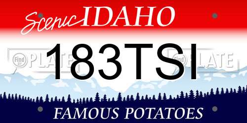 183TSI Idaho License Plate