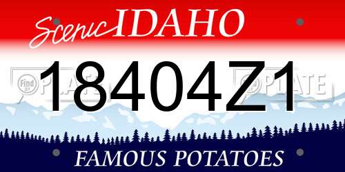 18404Z1 Idaho License Plate