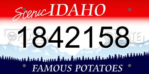 1842158 Idaho License Plate