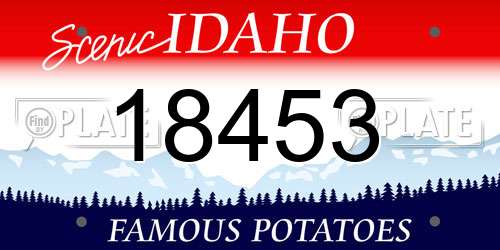 18453 Idaho License Plate