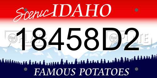 18458D2 Idaho License Plate
