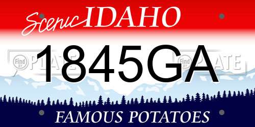 1845GA Idaho License Plate