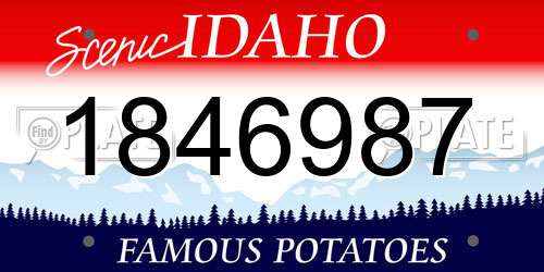1846987 Idaho License Plate