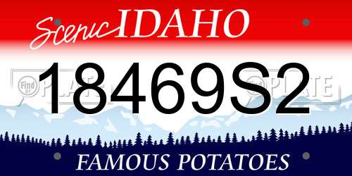 18469S2 Idaho License Plate