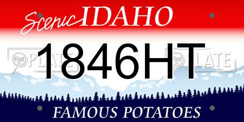 1846HT Idaho License Plate