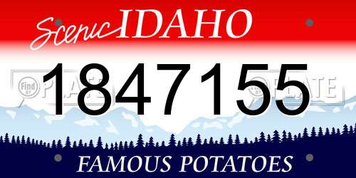 1847155 Idaho License Plate